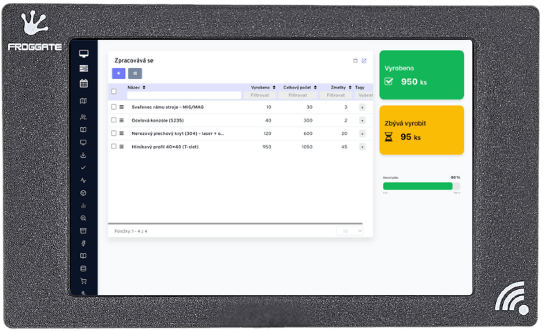 FROGGATE Terminál – zařízení pro obsluhu výroby