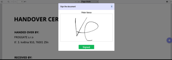Tablet signatures