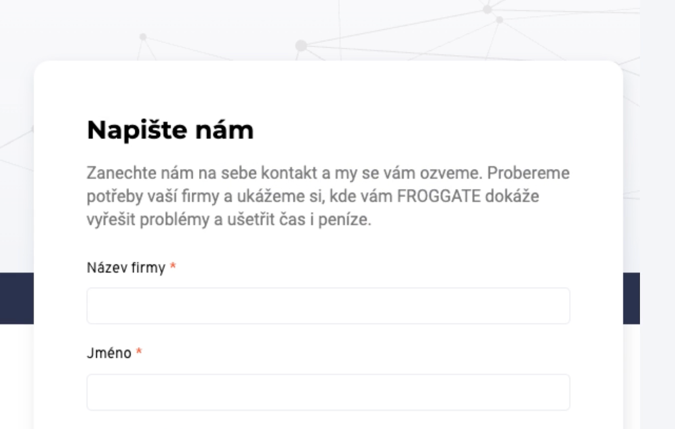 Přizpůsobení veřejného formuláře